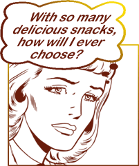So many snacks to choose.